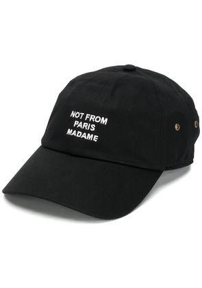 Drôle De Monsieur La Casquette Slogan baseball cap - Black