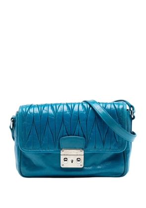 Miu Miu Pre-Owned 2010-2026 Matelasse Lambskin Flap crossbody bag - Blue