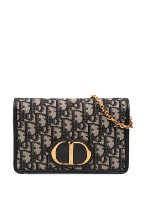 Christian Dior Pre-Owned 2022 Oblique Canvas 30 Montaigne 2 in 1 Pouch satchel - Blue