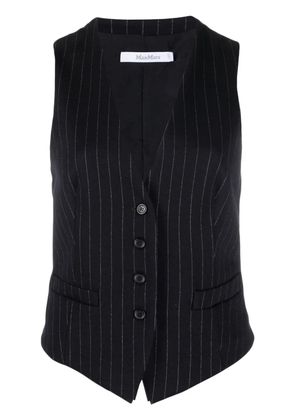 Max Mara pinstripe button-front sleeveless waistcoat - Blue