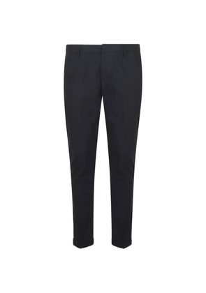 DONDUP logo-plaque turn-up trousers - Blue