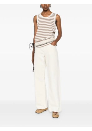 Majestic Filatures striped-print tank top - White