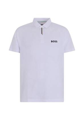 BOSS logo-detail short-sleeve polo shirt - White