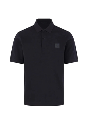Stone Island logo-patch polo shirt - Black