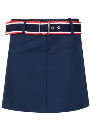 PINKO belted front-slit mini skirt - Blue