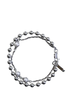SWEETLIMEJUICE pearl-embellished double-chain bracelet - Silver