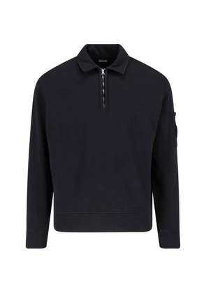 C.P. Company Lens-detail half-zip sweatshirt - Black