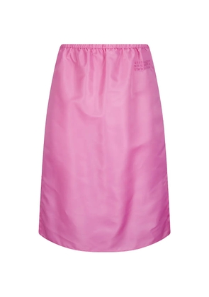 MM6 Maison Margiela logo-embroidered elasticated-waist skirt - Pink
