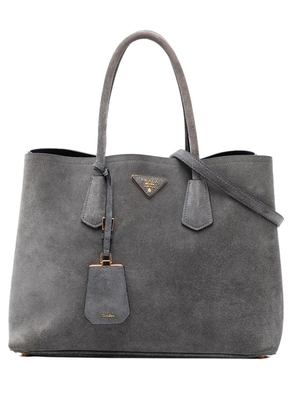 Prada Pre-Owned 2015-2026 Medium Scamosciato Double satchel - Grey