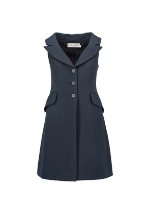 Christian Dior Pre-Owned collared buttoned coat - Blue