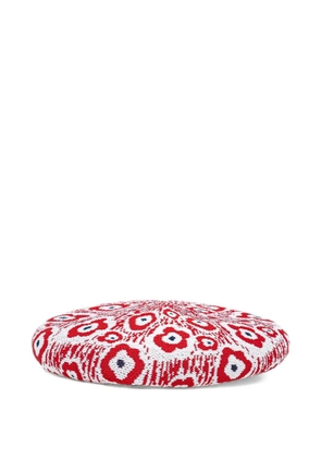 Kangol floral-intarsia beret - Red