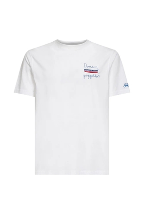 MC2 Saint Barth embroidered cotton T-shirt - White