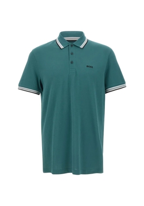 BOSS Paddy striped-trim polo shirt - Green