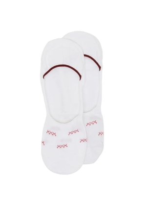 Zegna embroidered socks - White
