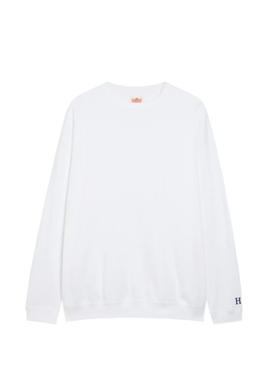 Stretch logo-embroidered long-sleeve t-shirt - White