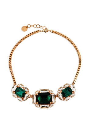Anton Heunis crystal-embellished box-chain necklace - Gold