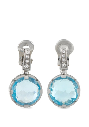 Bvlgari Pre-Owned Parentesi topaz and diamond earrings - Silver