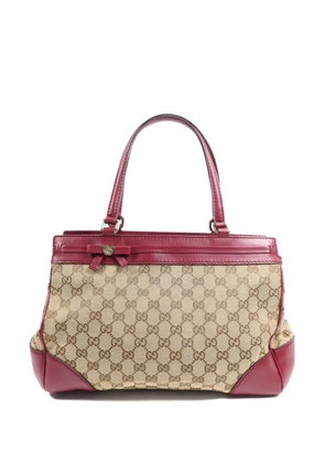 Gucci Pre-Owned GG Canvas bow-detail shoulder bag - Neutrals