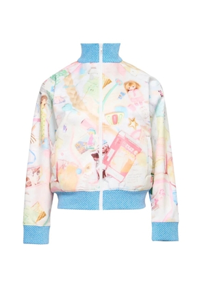 Ashley Williams graphic-print high-neck jacket - White