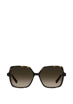 Love Moschino tortoiseshell-effect geometric-frame sunglasses - Brown
