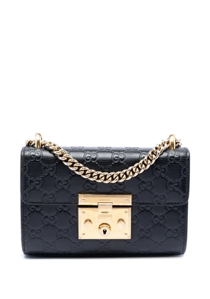 Gucci Pre-Owned 2016-2026 Small Guccissima Padlock crossbody bag - Black