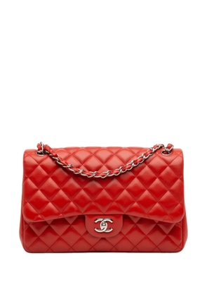 CHANEL Pre-Owned 2011 Jumbo Classic Lambskin Double Flap shoulder bag - Red