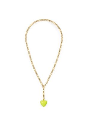 Roxanne Assoulin Mini Puffy Heart necklace - Yellow