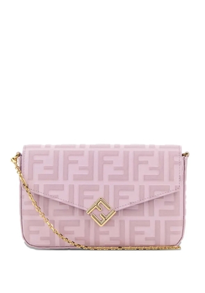 FENDI FF Diamonds logo-embellished wallet - Pink