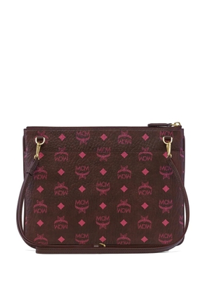 MCM Visetos monogram-print clutch bag - Brown