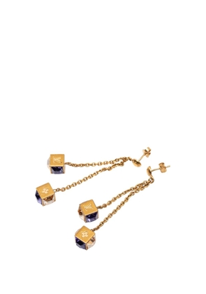 Louis Vuitton Pre-Owned 2010 Gold Plated Crystal Gamble Drop Push Back Earrings costume earrings