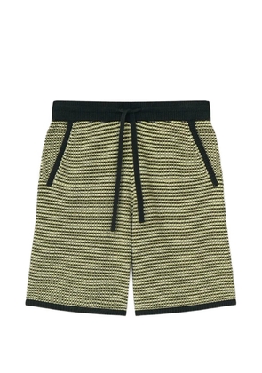 Nanushka striped knitted shorts - Yellow