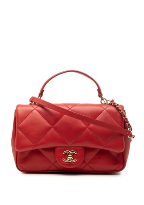 CHANEL Pre-Owned 2019 Small Lambskin Easy Carry Flap satchel - Red