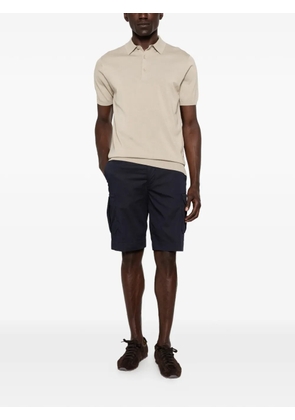 People Of Shibuya short-sleeve knit polo shirt - Neutrals