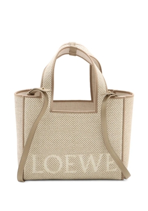 Loewe Pre-Owned 2023-2026 Small Canvas Font Tote satchel - Neutrals