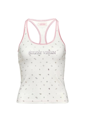 SULTRY VIRGIN printed tank top - White