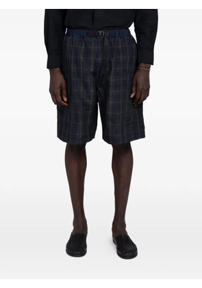 Comme des Garçons Homme check-pattern belted shorts - Blue