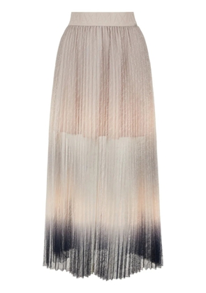 Armani Exchange gradient-effect pleated skirt - Neutrals