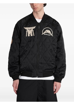 Maharishi embroidered-quilted bomber jacket - Black