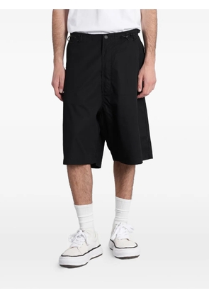 Maharishi drawstring-waist drop-crotch shorts - Black