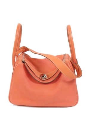 Hermès Pre-Owned Lindy leather shoulder bag - Orange