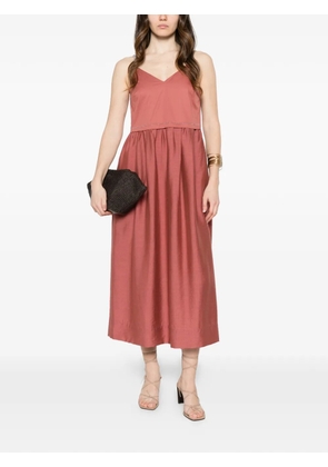 Peserico bead-embellished pleated midi dress - Pink