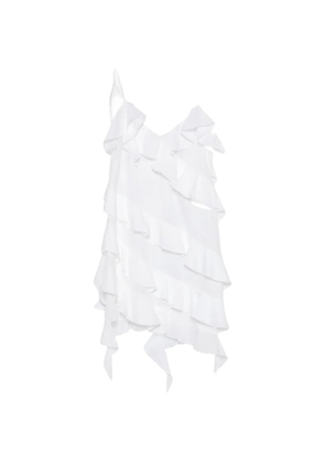 Les Filles d'Eva ruffled cold-shoulder mini dress - White