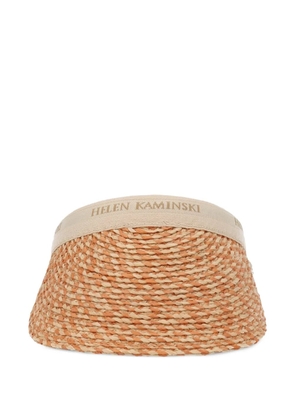 Helen Kaminski woven-raffia visor - Orange