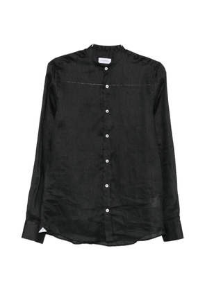 Tagliatore Cannes band-collar long-sleeve shirt - Black