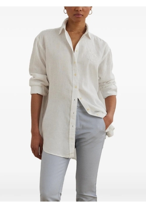 Lauren Ralph Lauren embroidered-logo button-up shirt - White