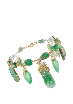 LB Exclusive Charm Jade 9K yellow gold bracelet