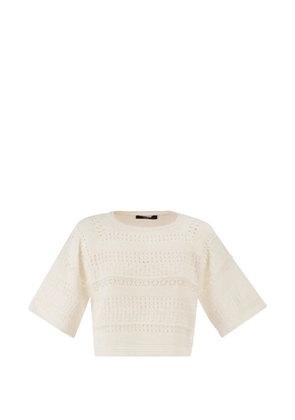 Weekend Max Mara open-knit cotton top - White