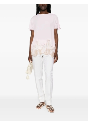 Fabiana Filippi lace-trim blouse - Pink