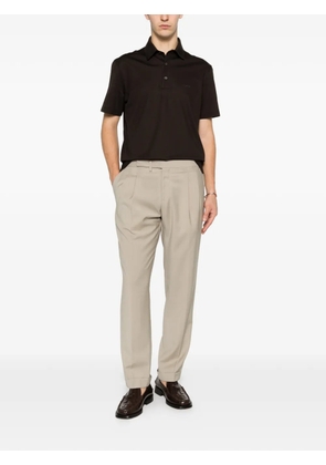 Zegna short-sleeve polo shirt - Brown