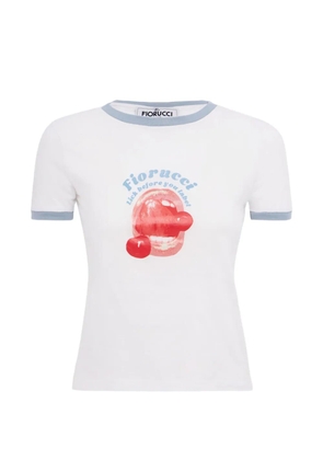 Fiorucci graphic-print ringer T-shirt - White